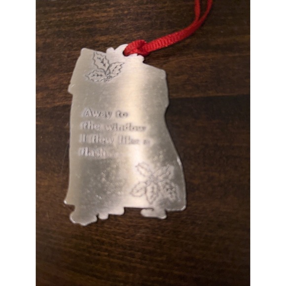 Pewter Twas the Night Before Christmas 3 Ornaments Madison Avenue - Picture 7 of 7